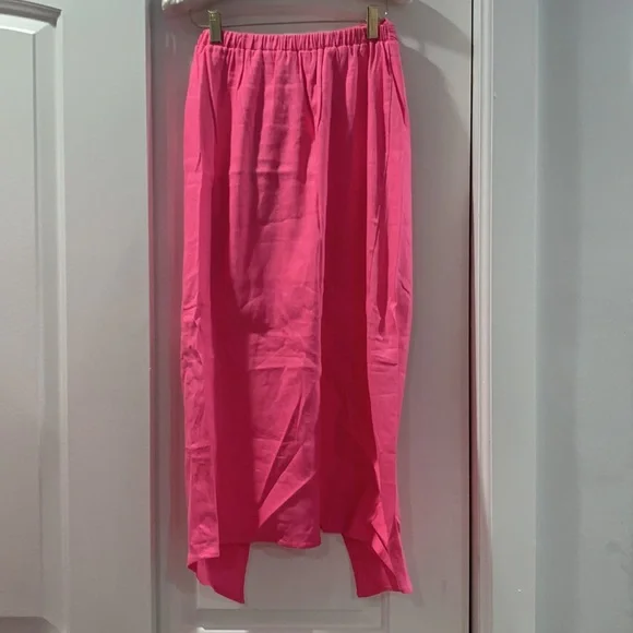 NWT Monrow Side Gathered Midi Skirt - Picture 8 of 12